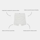 Maternity Overbump Shorts - White