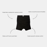 Maternity Overbump Shorts - Black