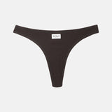 Tencel Ribbed Thong - Espresso