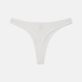 Tencel Ribbed Thong - White