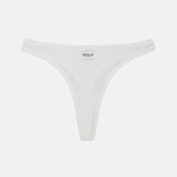 Tencel Ribbed Thong - White